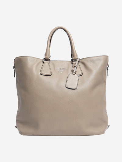 Grey large leather hobo bag Shoulder bags Prada 