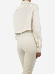 Rick Owens White cropped shirt - size UK 8