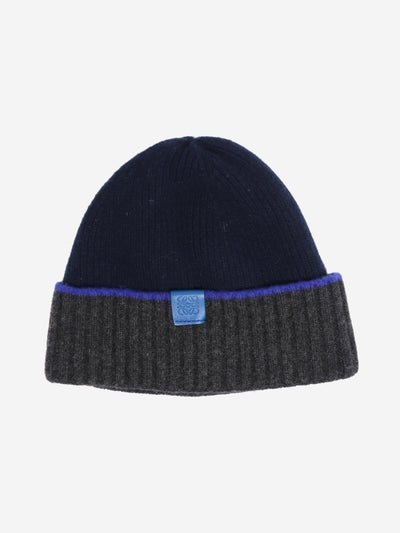 Loewe Blue wool beanie - size OS Hats Loewe 