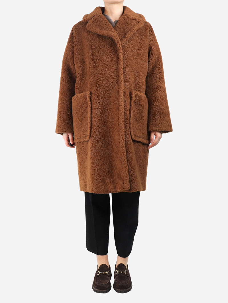 Brown teddy coat - size UK 14 Coats & Jackets Weekend Max Mara 