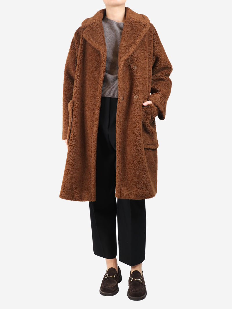 Brown teddy coat - size UK 14 Coats & Jackets Weekend Max Mara 