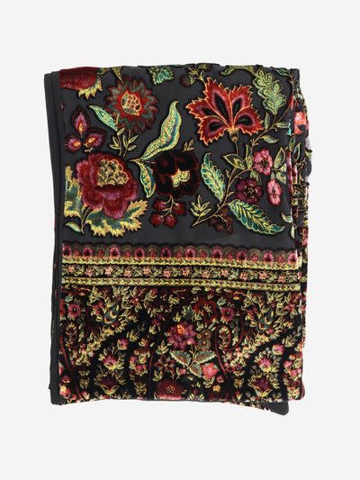 Black floral velvet scarf Scarves Etro 