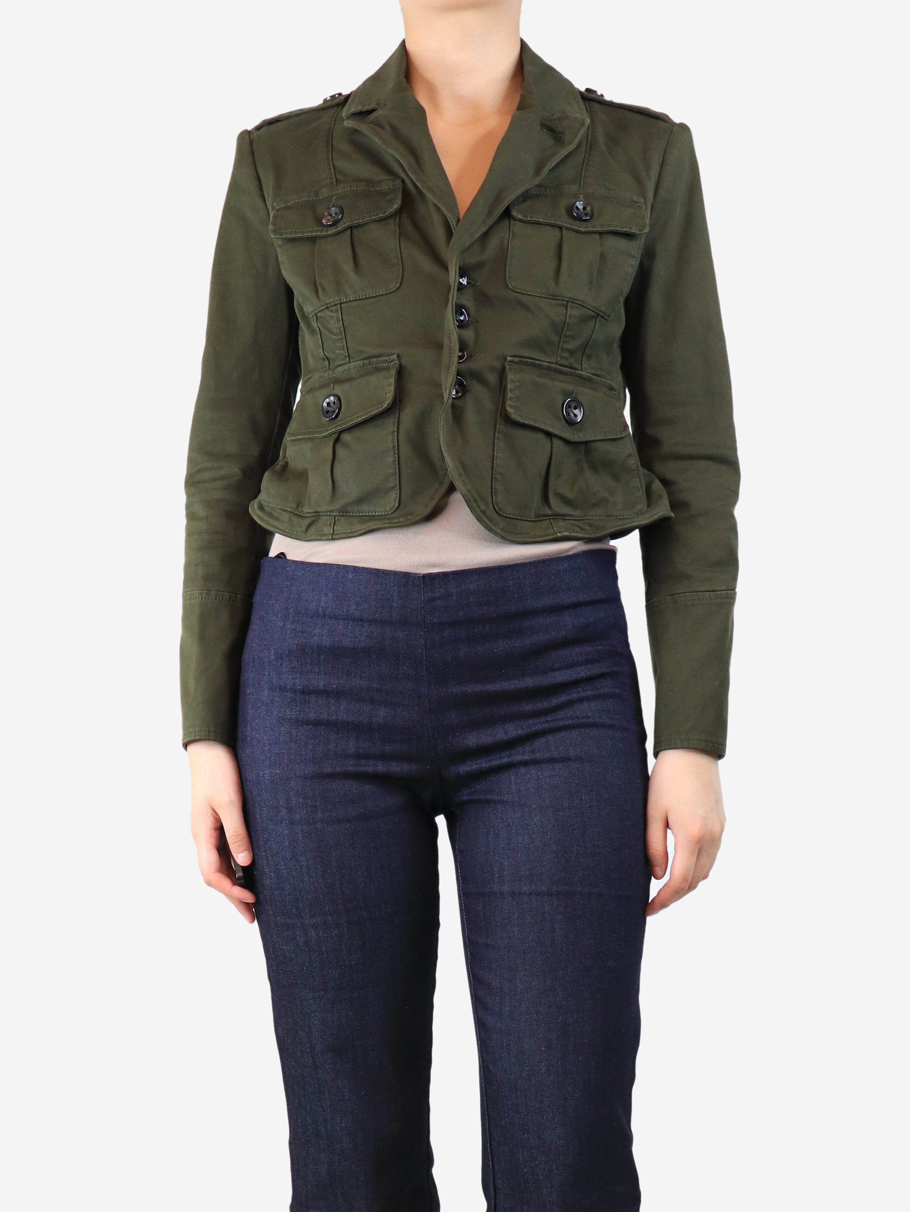 Army green military jacket - size UK 12 Coats & Jackets Dsquared2 
