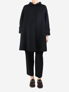Black wool and cashmere-blend coat - size UK 10 Coats & Jackets Maurizio Pecoraro 