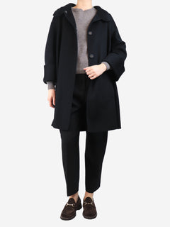 Black wool and cashmere-blend coat - size UK 10 Coats & Jackets Maurizio Pecoraro 