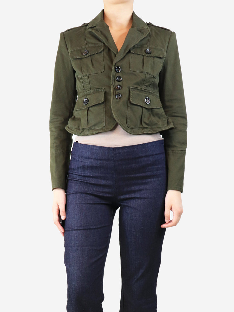 Army green military jacket