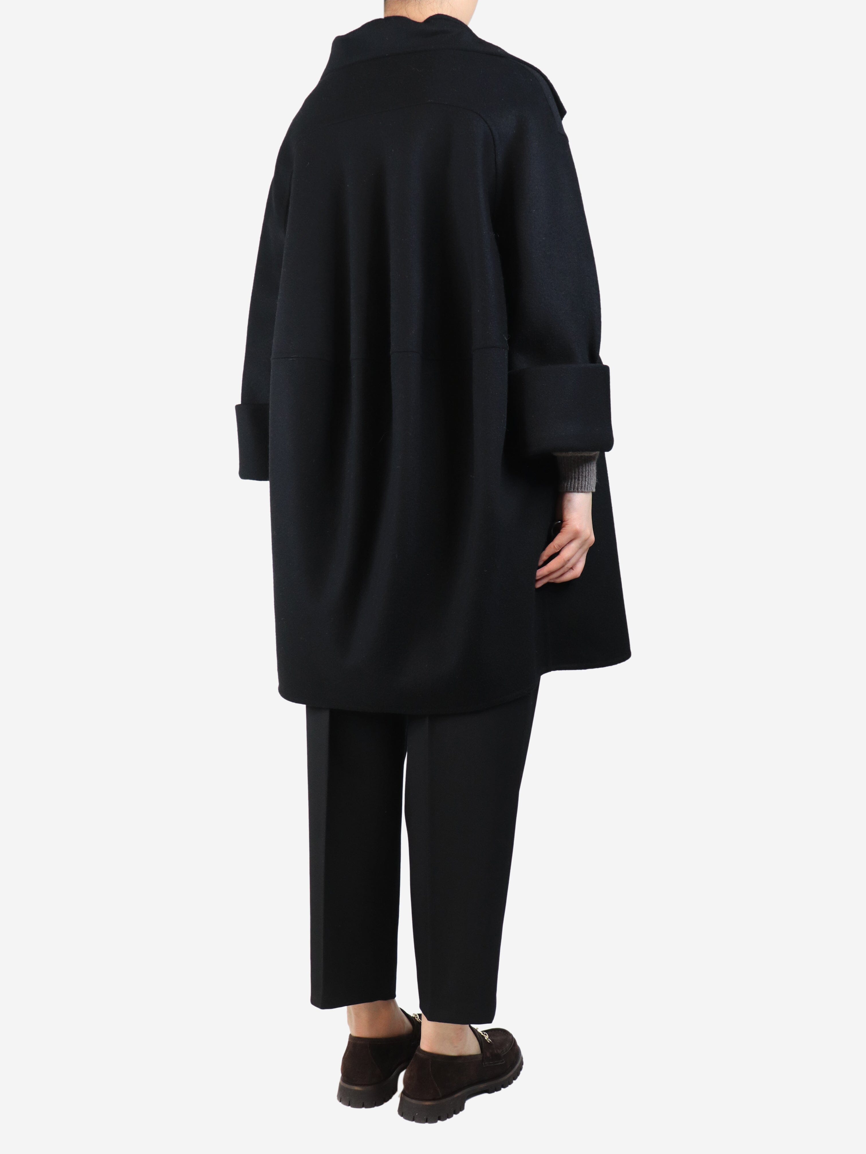 Black wool and cashmere-blend coat - size UK 10 Coats & Jackets Maurizio Pecoraro 