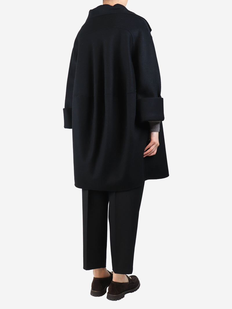 Black wool and cashmere-blend coat - size UK 10 Coats & Jackets Maurizio Pecoraro 
