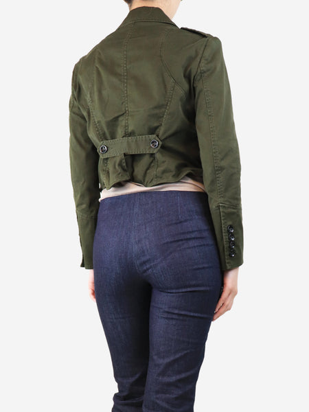 Army green military jacket - size UK 12 alternate image