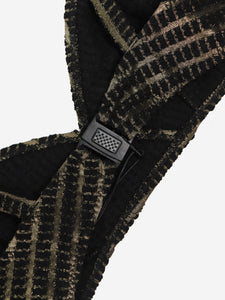 Lisa Marie Fernandez Black and gold metallic jacquard bikini set