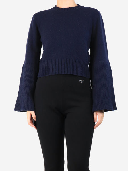Navy wool-blend jumper - size S product image