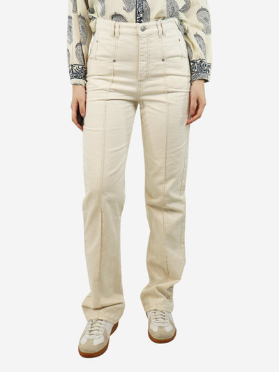 Cream straight-leg jeans - size UK 12 Trousers Isabel Marant 