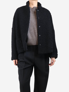 Black wool textured jacket - size L Coats & Jackets Apuntob 