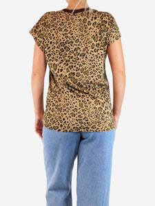 Dries Van Noten Brown leopard print top - size L