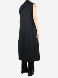 Isabel Benenato Black longline waistcoat - size UK 10