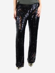 Blumarine Black sequin trousers - size UK 14