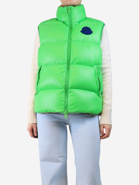 Bright green puffer vest - size UK 12 product image
