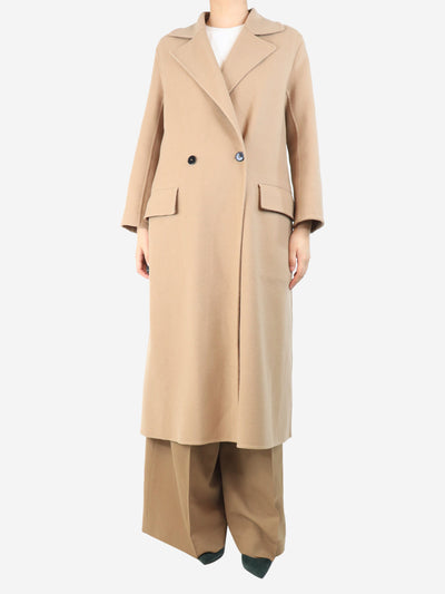 Brown double-breasted wool coat - size UK 10 Coats & Jackets Jil Sander 