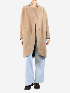 Beige lama and wool-blend coat - size UK 12 Coats & Jackets Zero+Maria Cornejo 