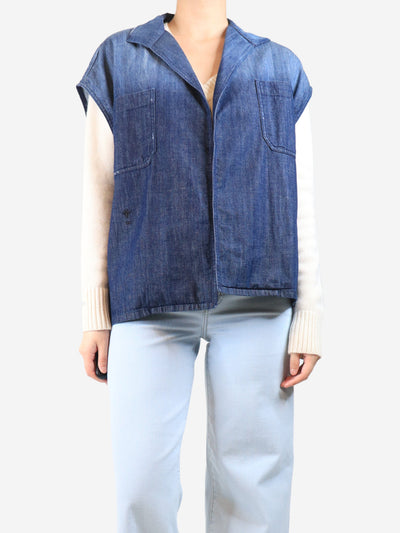 Blue sleeveless denim jacket - size UK 18 Tops Dior 