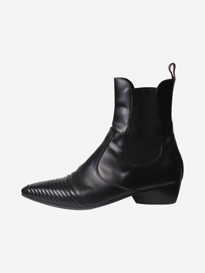 Black ankle boots with branded pulls at back - size EU 38.5 Boots Louis Vuitton 