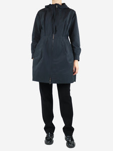 Prada Black hooded parka - size UK 8