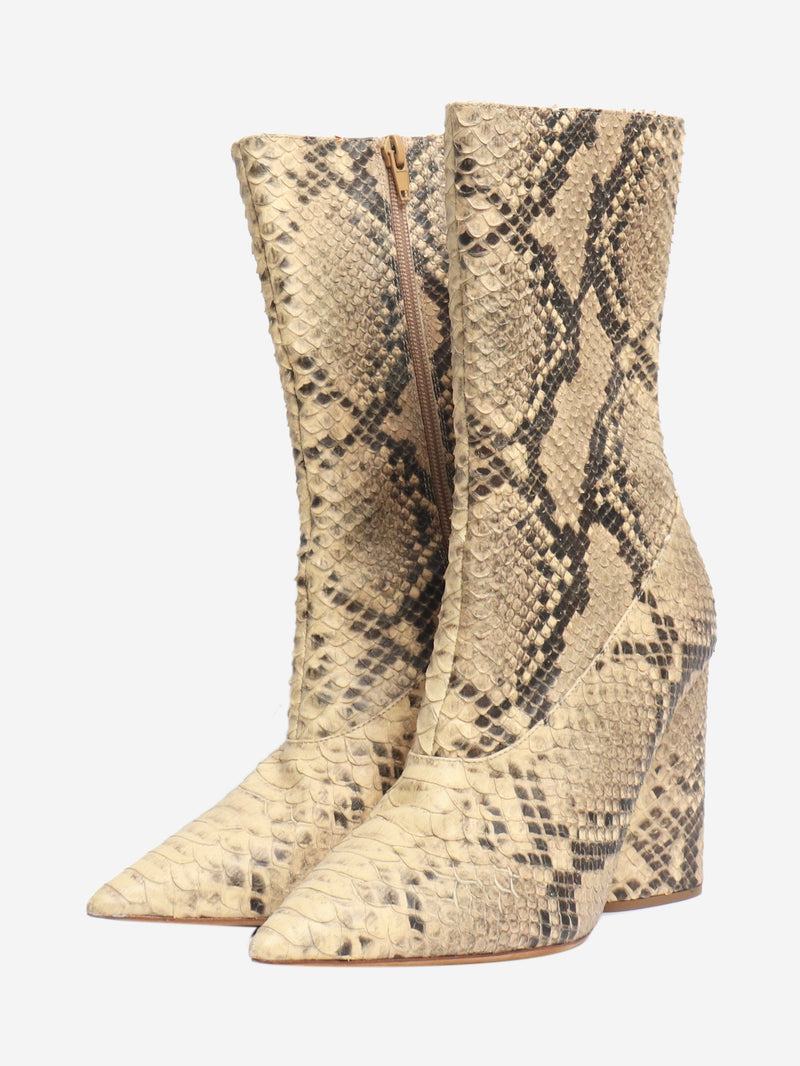 Neutral snakeskin boots - size EU 40 Boots Yeezy 