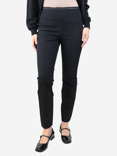 Black elasticated trousers - size UK 10 Trousers Prada 