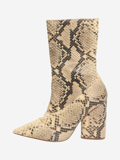Neutral snakeskin boots - size EU 40