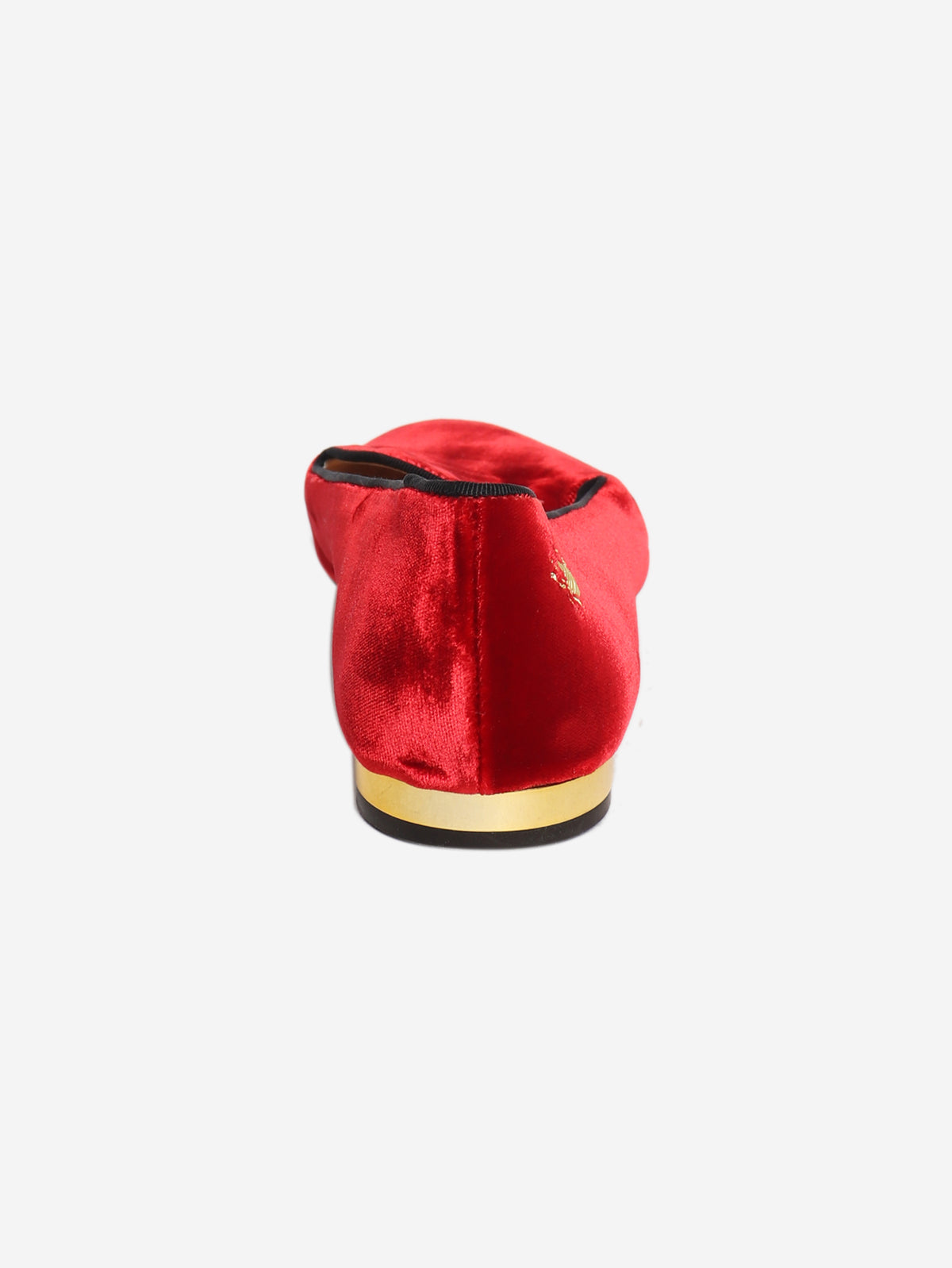 Red velvet loafers - size EU 38.5