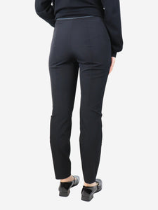 Prada Black elasticated trousers - size UK 10