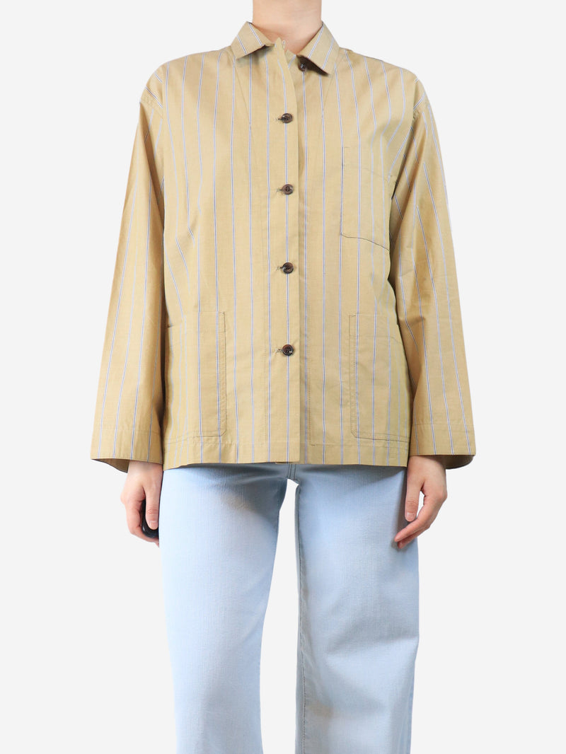Beige Archibald striped shirt - size UK 8 Tops Soeur 