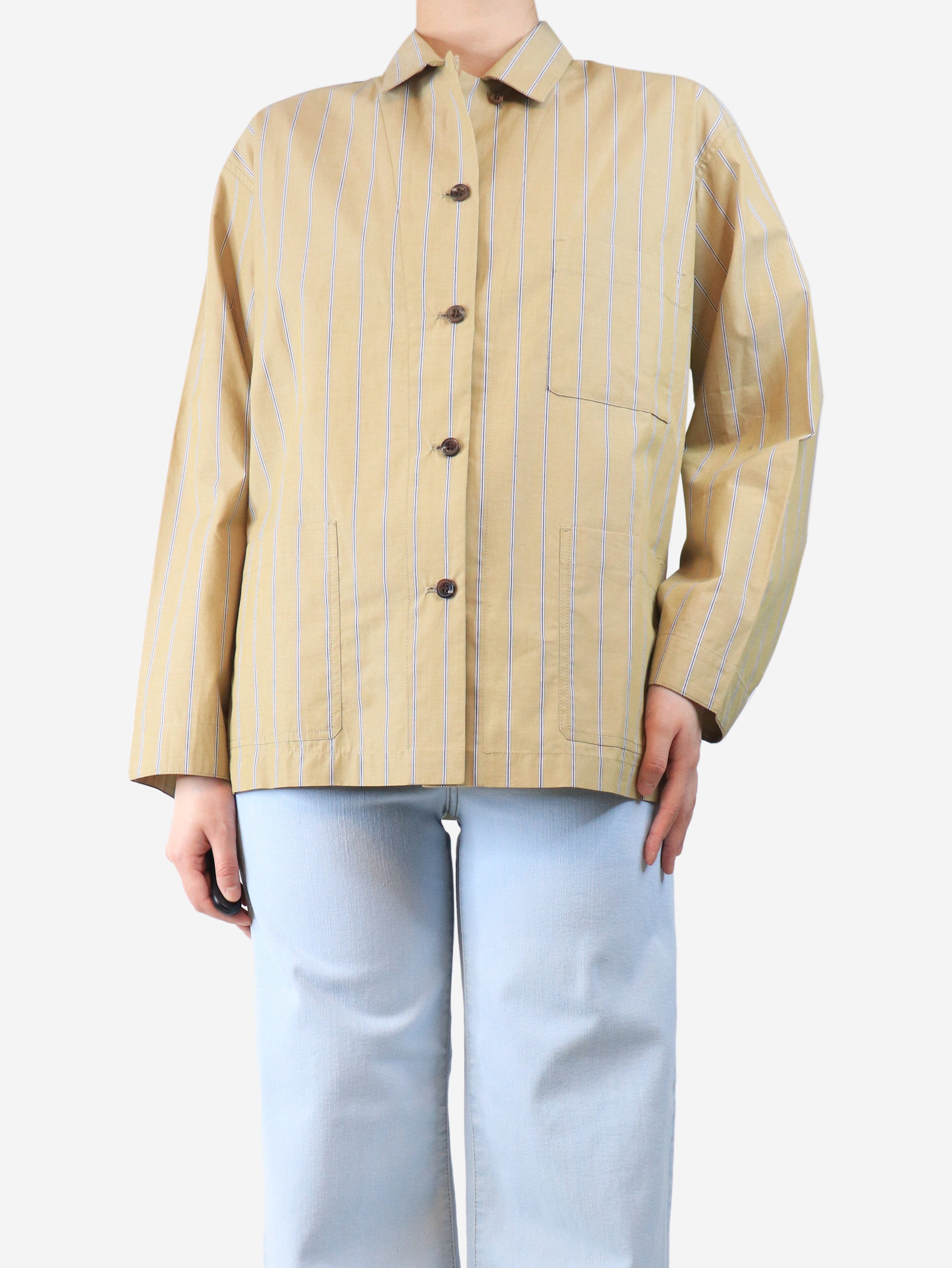 Beige Archibald striped shirt - size UK 8 Tops Soeur 
