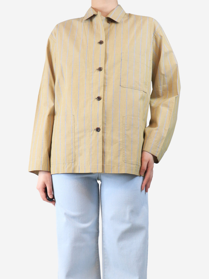 Beige Archibald striped shirt - size UK 8 Tops Soeur 