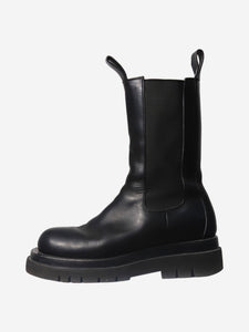 Bottega Veneta Black chunky platform boots - size EU 38