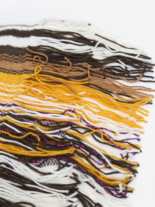 Missoni Orange and brown wavy fringed scarf