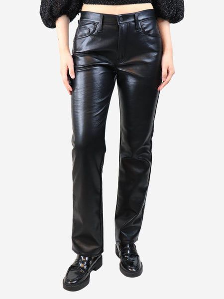 Black faux-leather jeans - size UK 10 product image