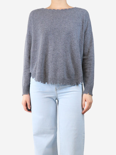 Grey distressed cashmere jumper - size S Knitwear Kujten 