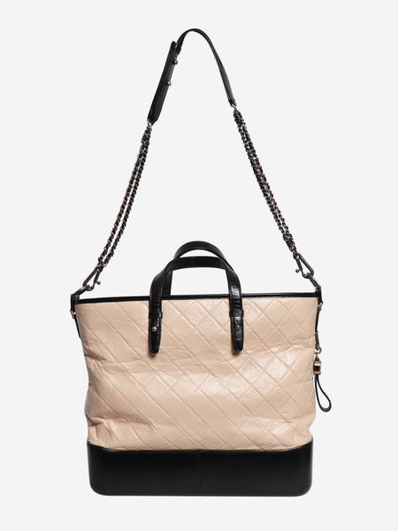 Beige 2017 Gabrielle lambskin leather quilted tote bag alternate image