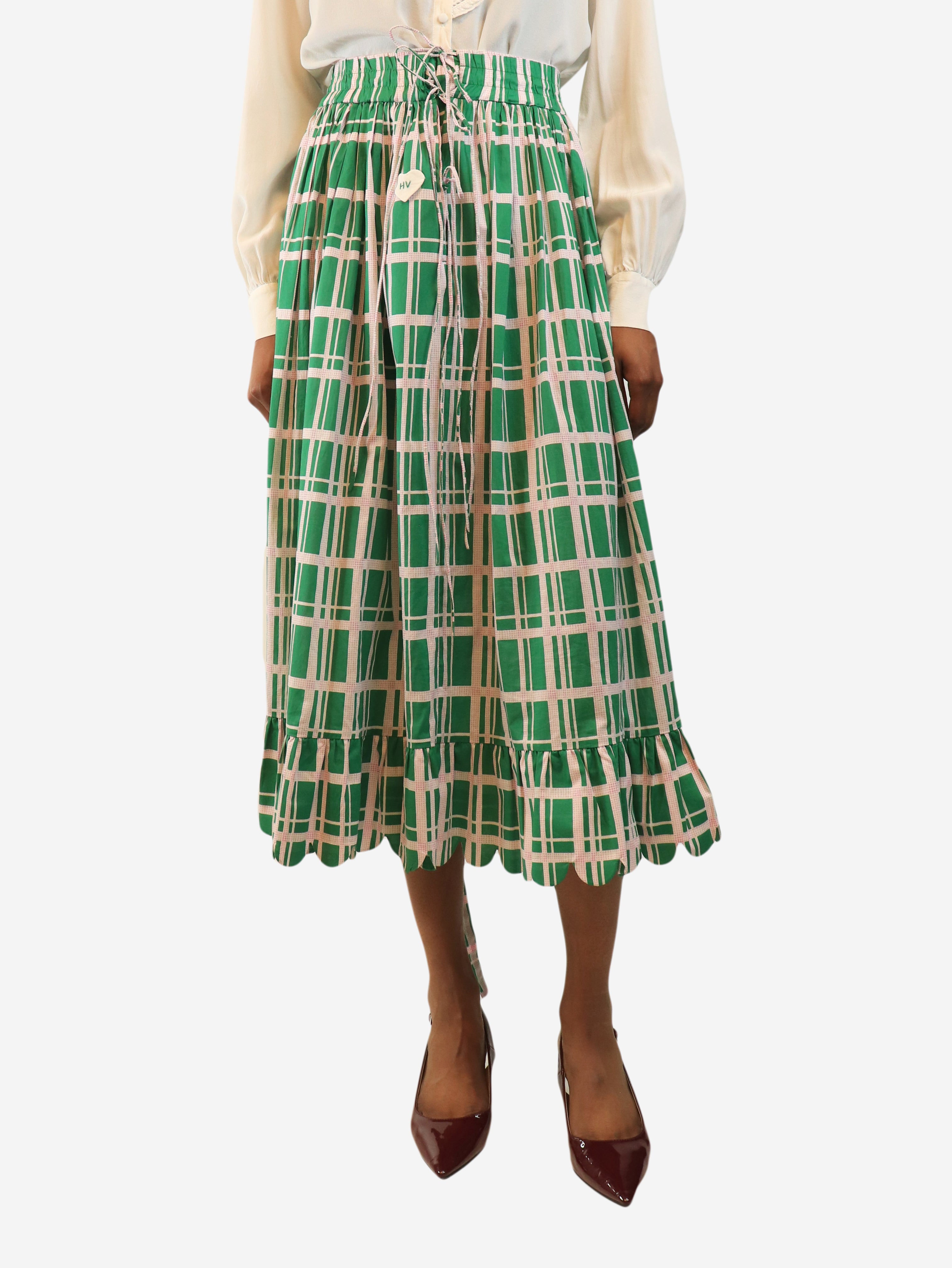 Green Aiko midi skirt - size S