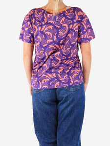Dries Van Noten Purple printed cotton top - size L