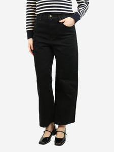 Sezane Black wide-leg jeans - size UK 12