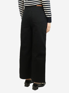 Sezane Black wide-leg jeans - size UK 12