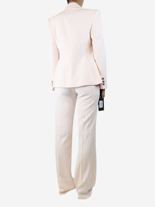 Pinko Light pink crepe two-piece suit set - size UK 10