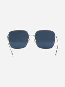 Christian Dior Blue square gold framed sunglasses