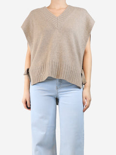 Neutral v-neck jumper vest - size S Knitwear Zadig & Voltaire 