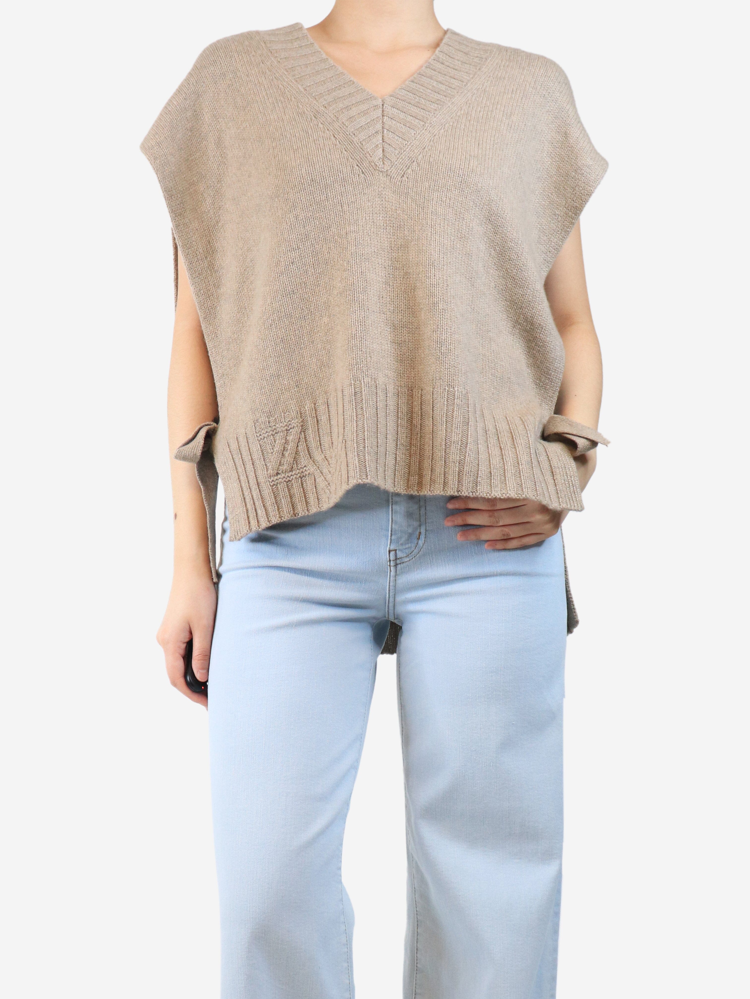 Neutral v-neck jumper vest - size S Knitwear Zadig & Voltaire 