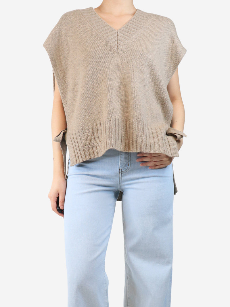 Neutral v-neck jumper vest - size S Knitwear Zadig & Voltaire 