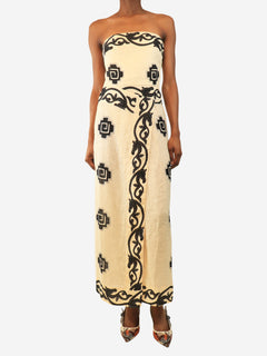 Cream ancient ankle dress - size UK 6
