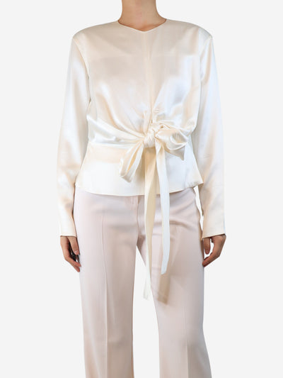 Cream silk knot blouse - size UK 12 Tops Celine 